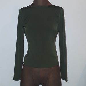 Open back long sleeve top